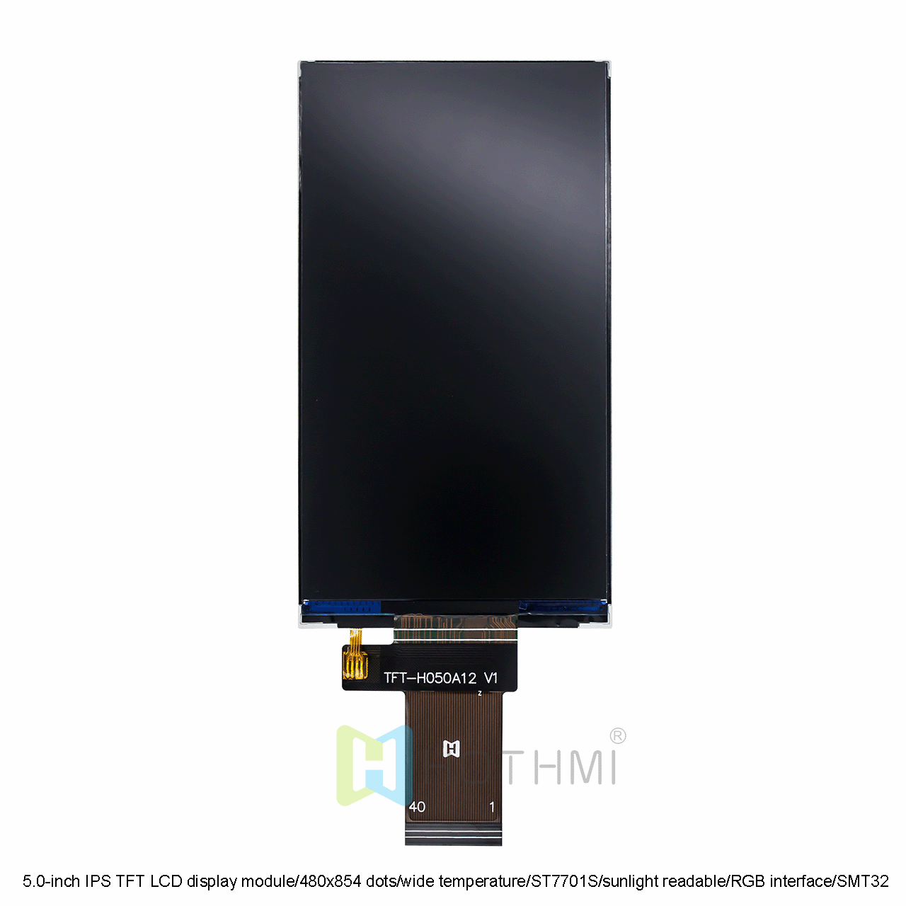 5.0 inch 480x854 sunlight readable TFT LCD display module