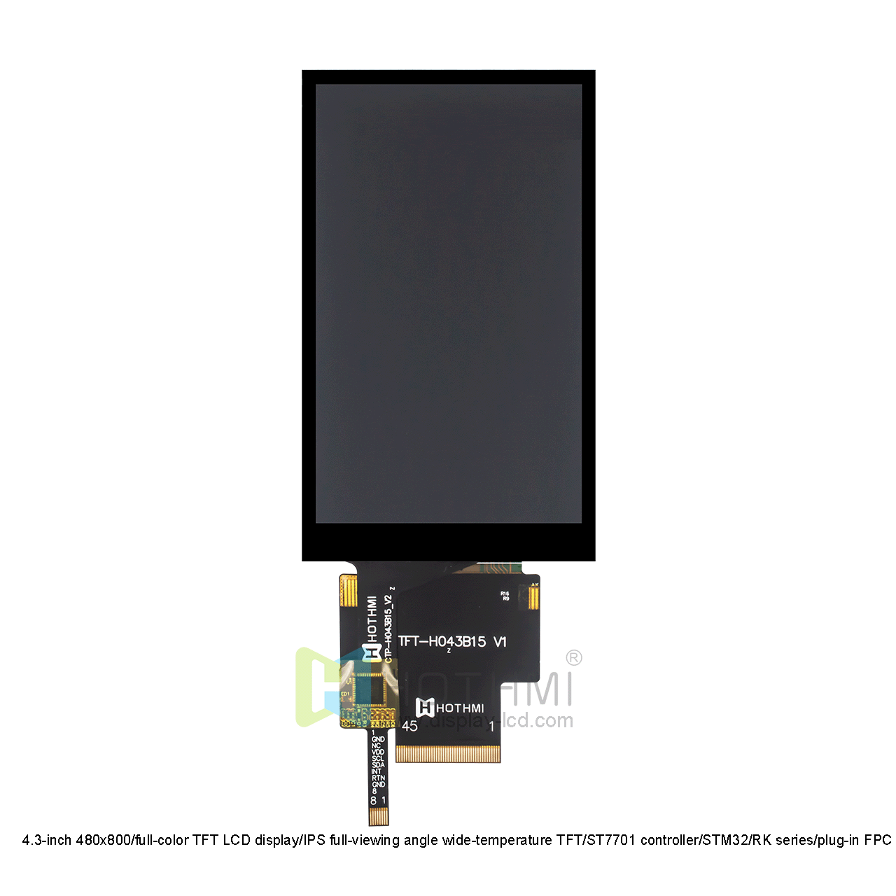 480x800 4.3 inch IPS Capacitive touch TFT LCD display with ST7701 controller