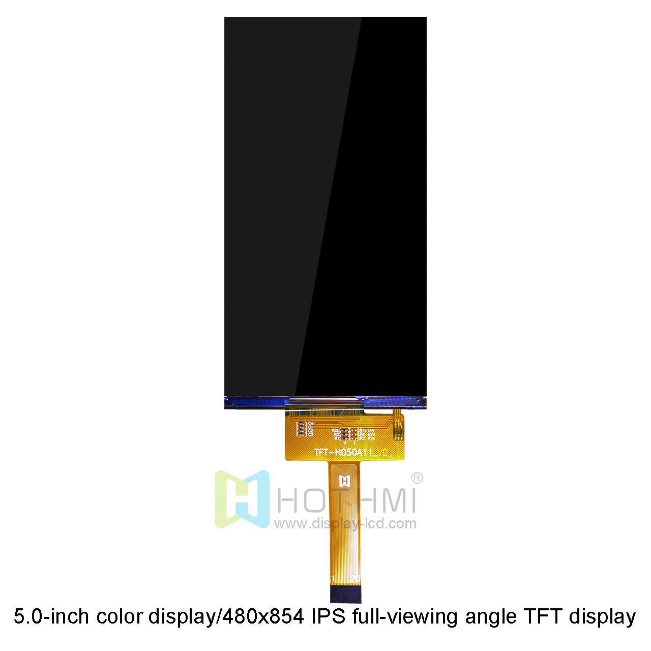5.0 inch color display | 480x854 MIPI TFT display ST7701S controller