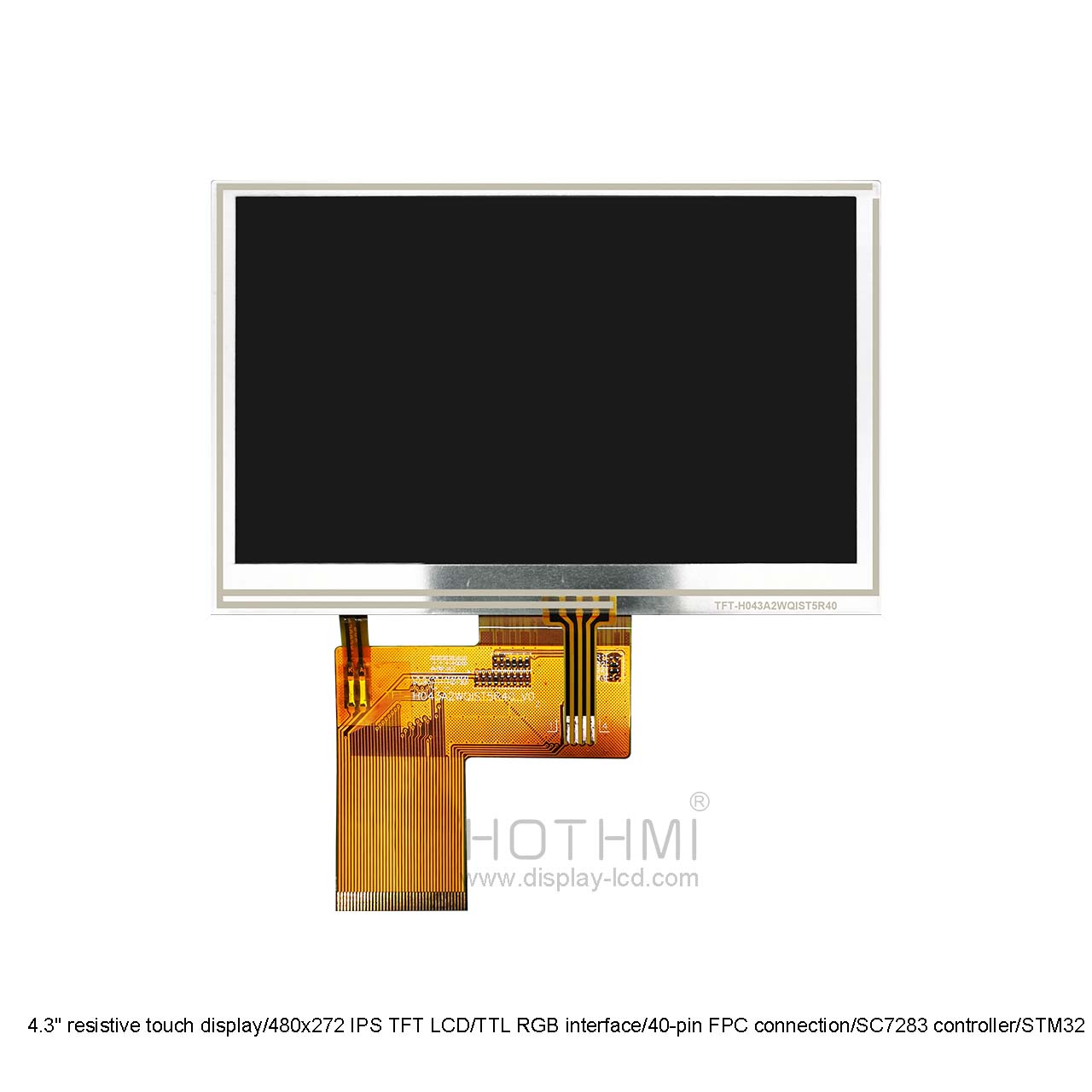 4.3 inch TFT Display Screen | 480x272 RGB resistive TFT LCD panel