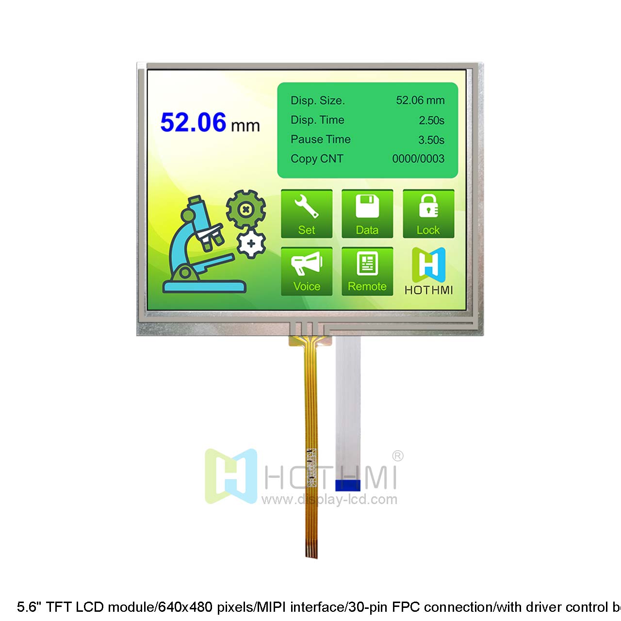 5.6" TFT LCD module | 640x480 MIPI interface TFT LCD Modules