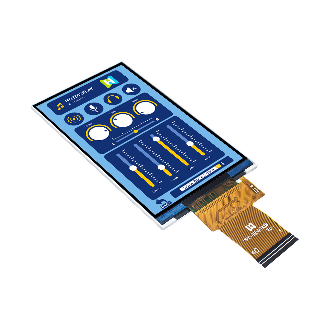 4.0 inch TFT LCD Display with 480x800 Resolution and RGB Interface