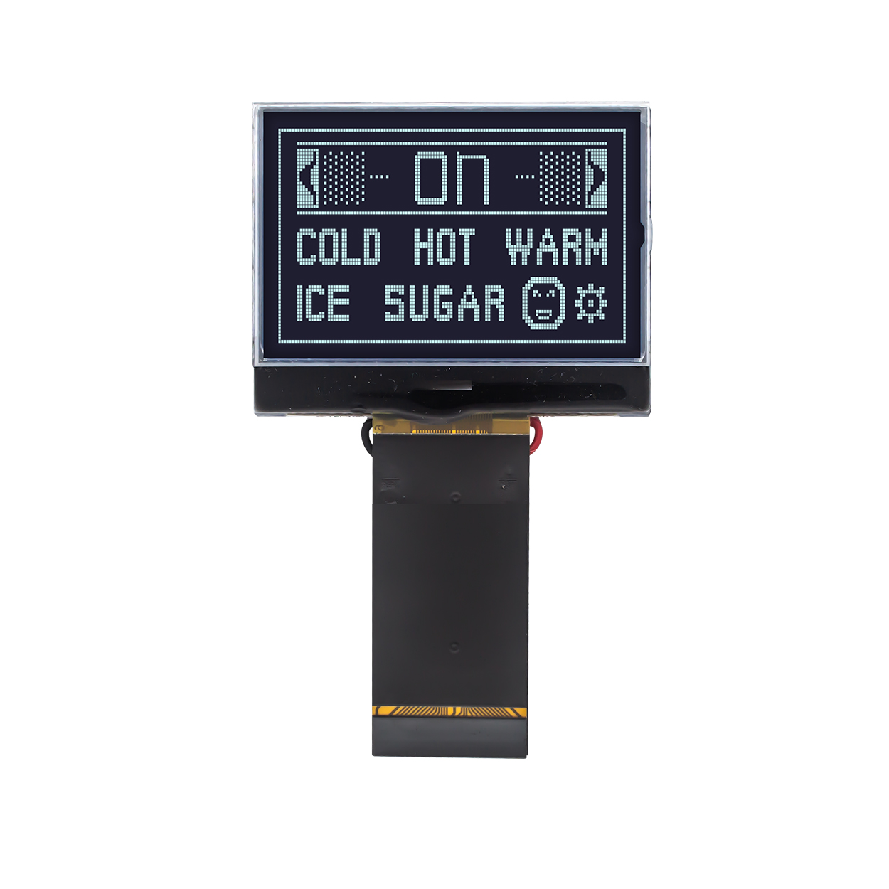 128x64 Graphic LCD | DFSTN- Black Display with Side White | ST7565R