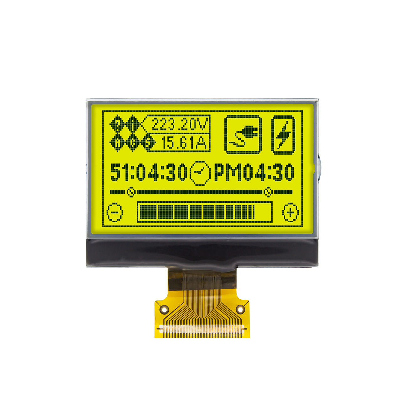 图形COG液晶屏128X64 | STN+ | 1.8寸黄绿背光 | MCU | 3.3V | ST7565R
